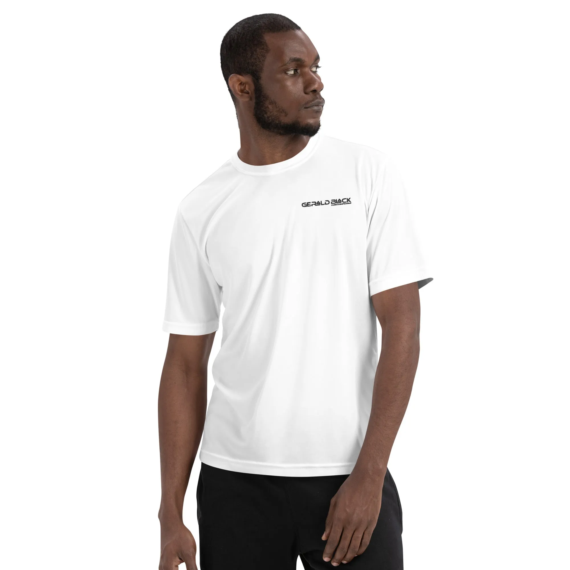 Gerald Black Polyester White Breathable Statement Sports Jersey