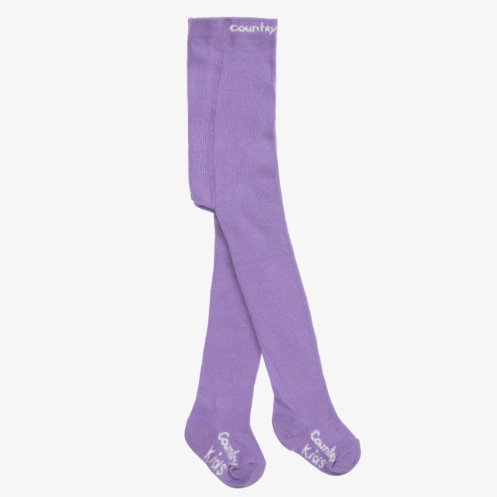 Girls Purple Cotton Tights