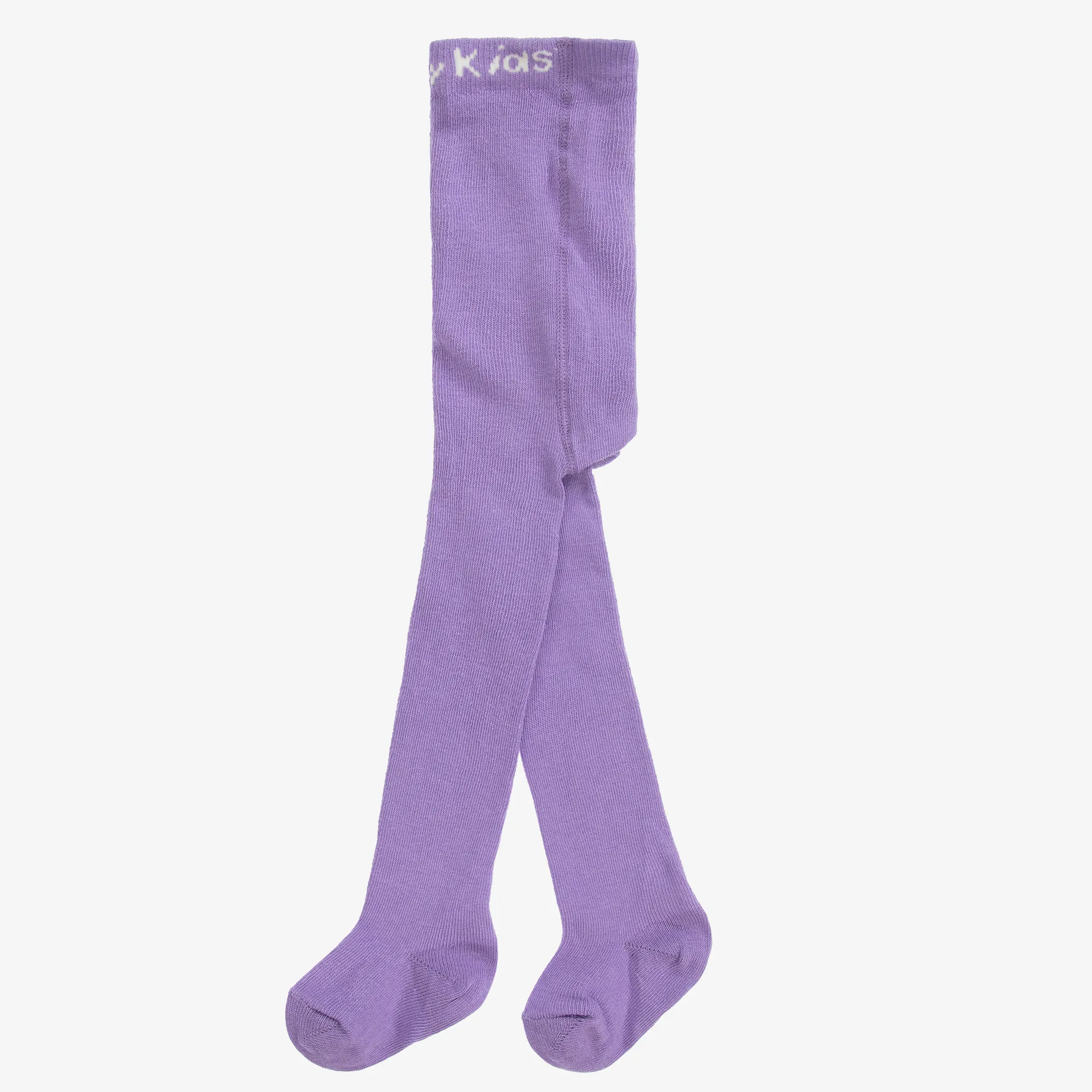 Girls Purple Cotton Tights