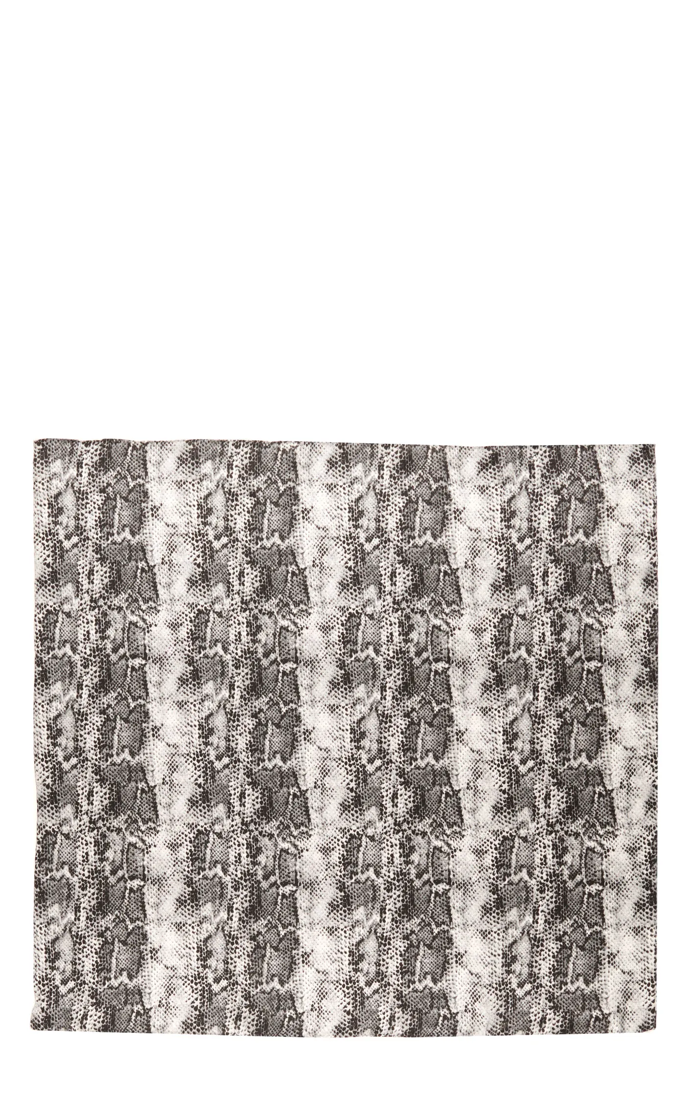 Grey & Black Snake Print Silk Wild Rags Scarf