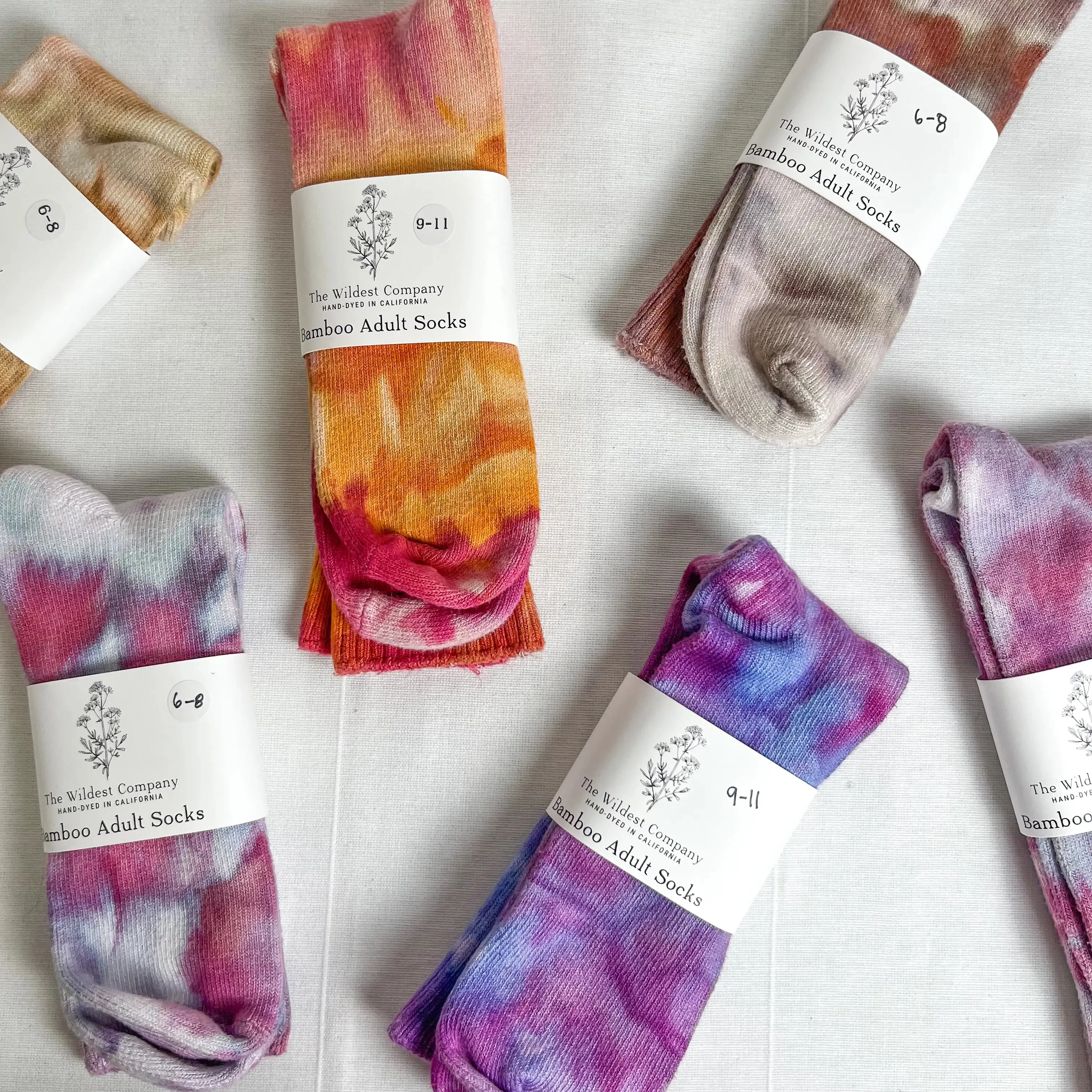 Hand-Dyed Bamboo Adult Socks