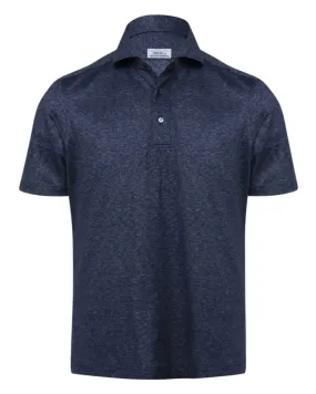 Heathered Midnight Navy Pique Polo