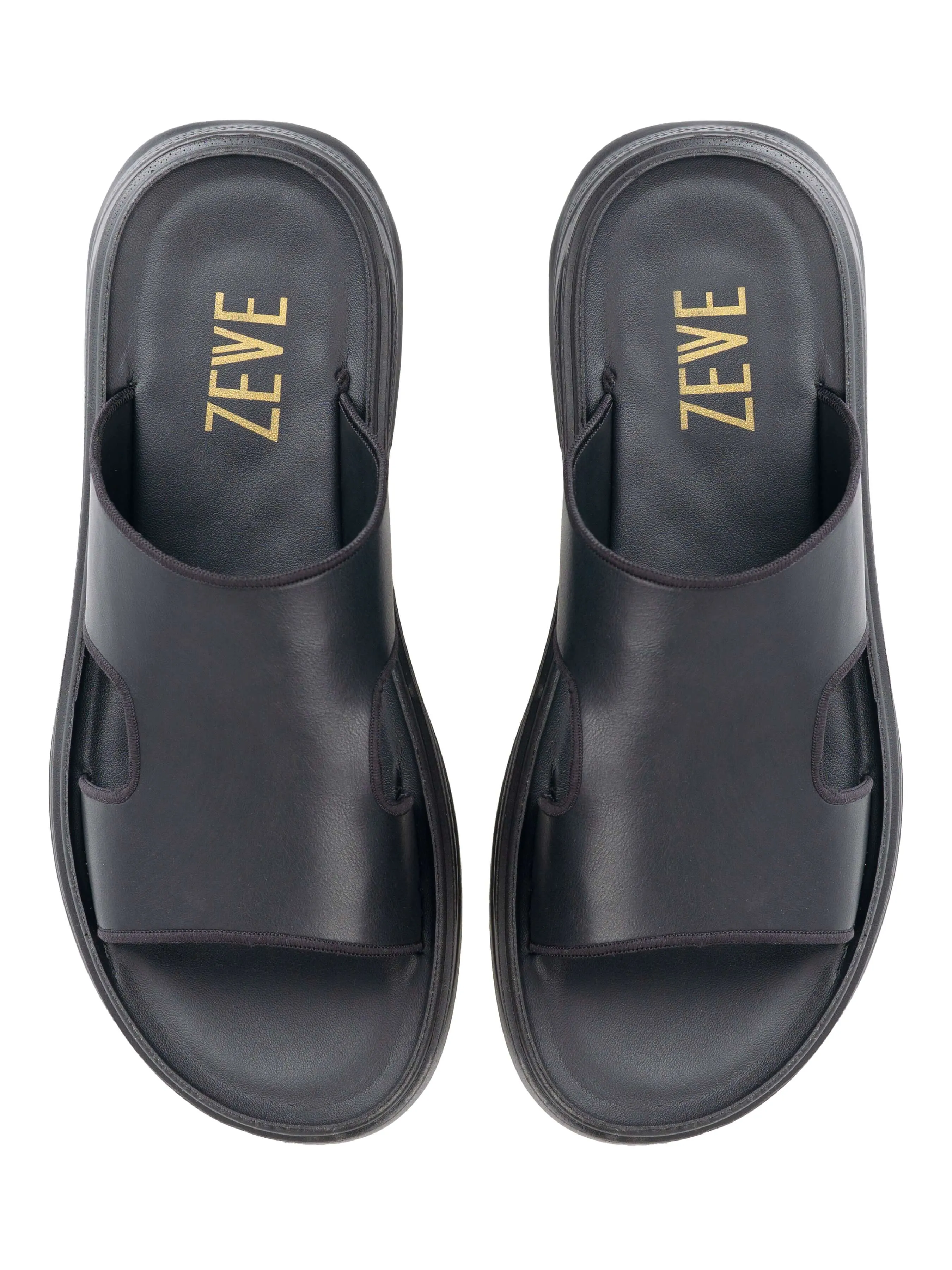 Hendrix Sandal - Black Plain (Cloud Sole)