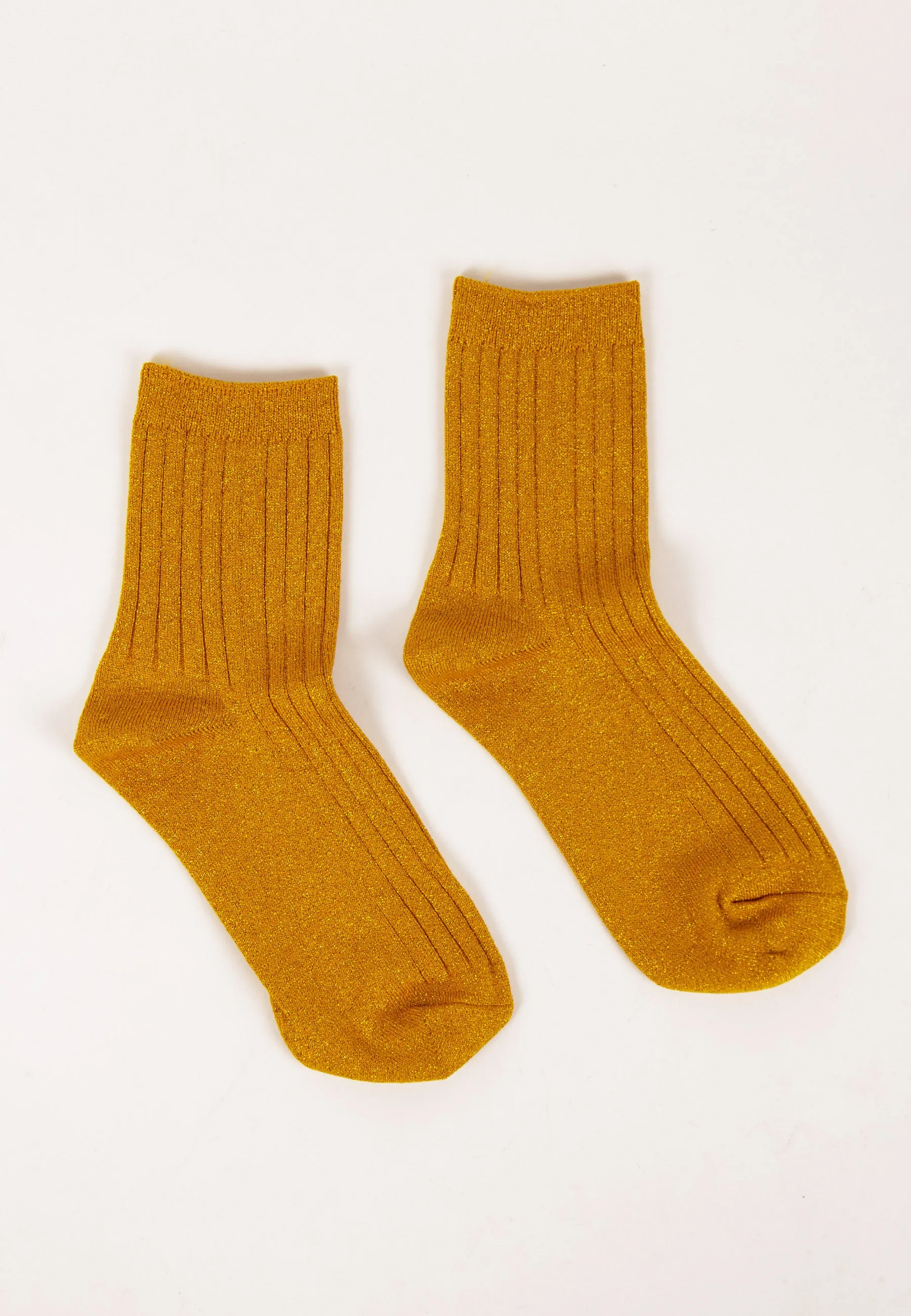 Her Socks Lurex - honey glitter