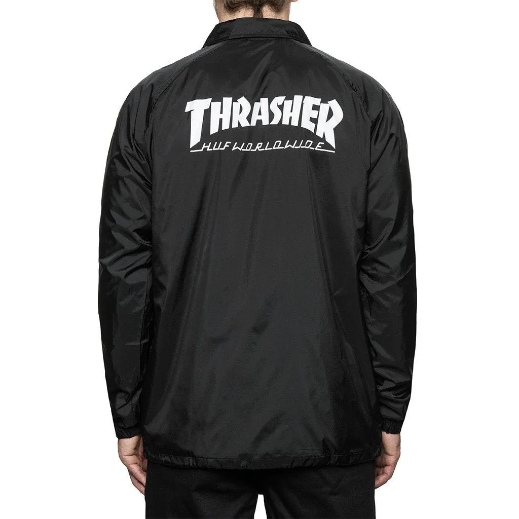 HUF X THRASHER CLASSIC H COACHES JACKET // BLACK