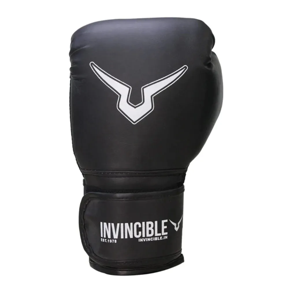 Invincible Classic Training Boxing Gloves (Black)