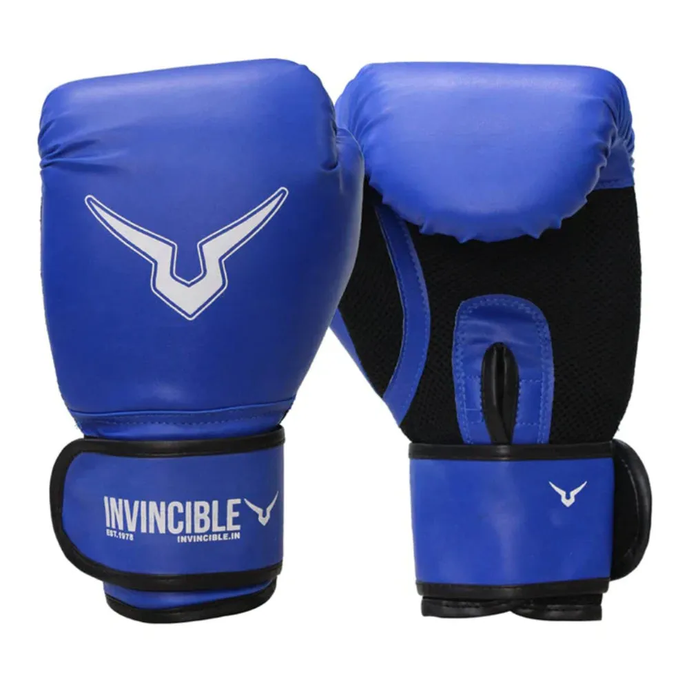 Invincible Classic Training Boxing Gloves (Blue)