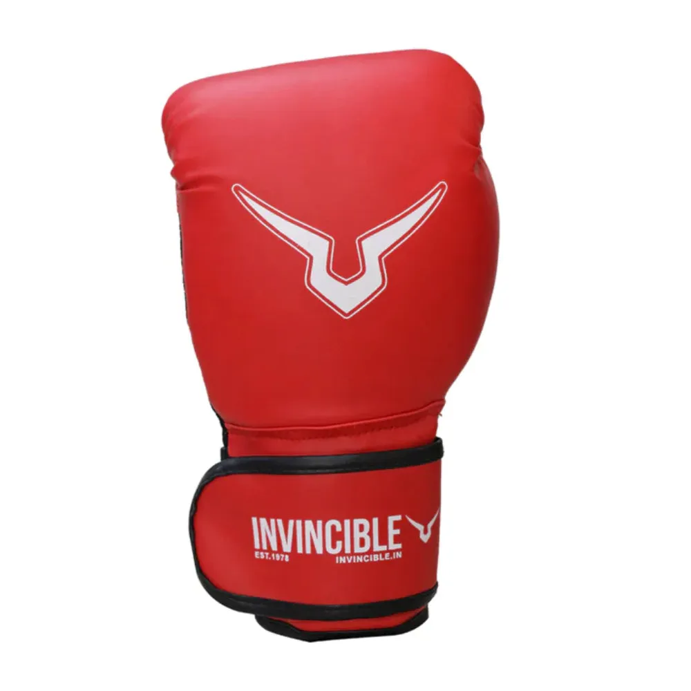 Invincible Classic Training Boxing Gloves (Red)