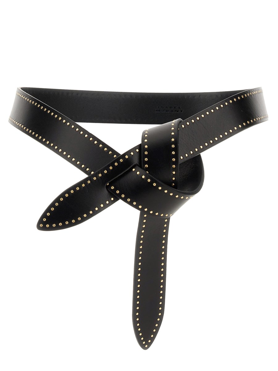 ISABEL MARANT    STUDDED LEATHER LECCE BELT