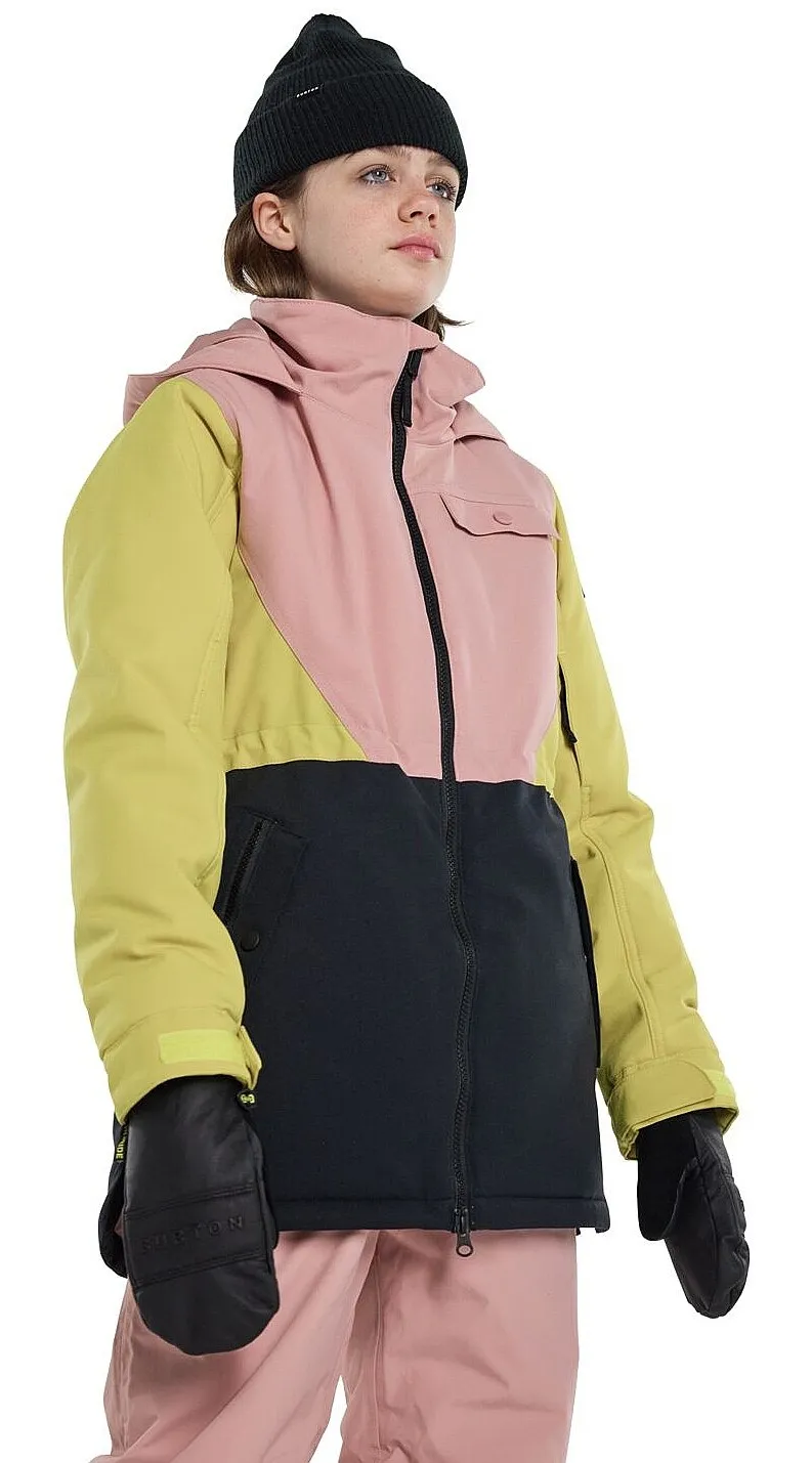 jacket Burton Khione 2L - Powder Blush/Sulfur/True Black - girl´s