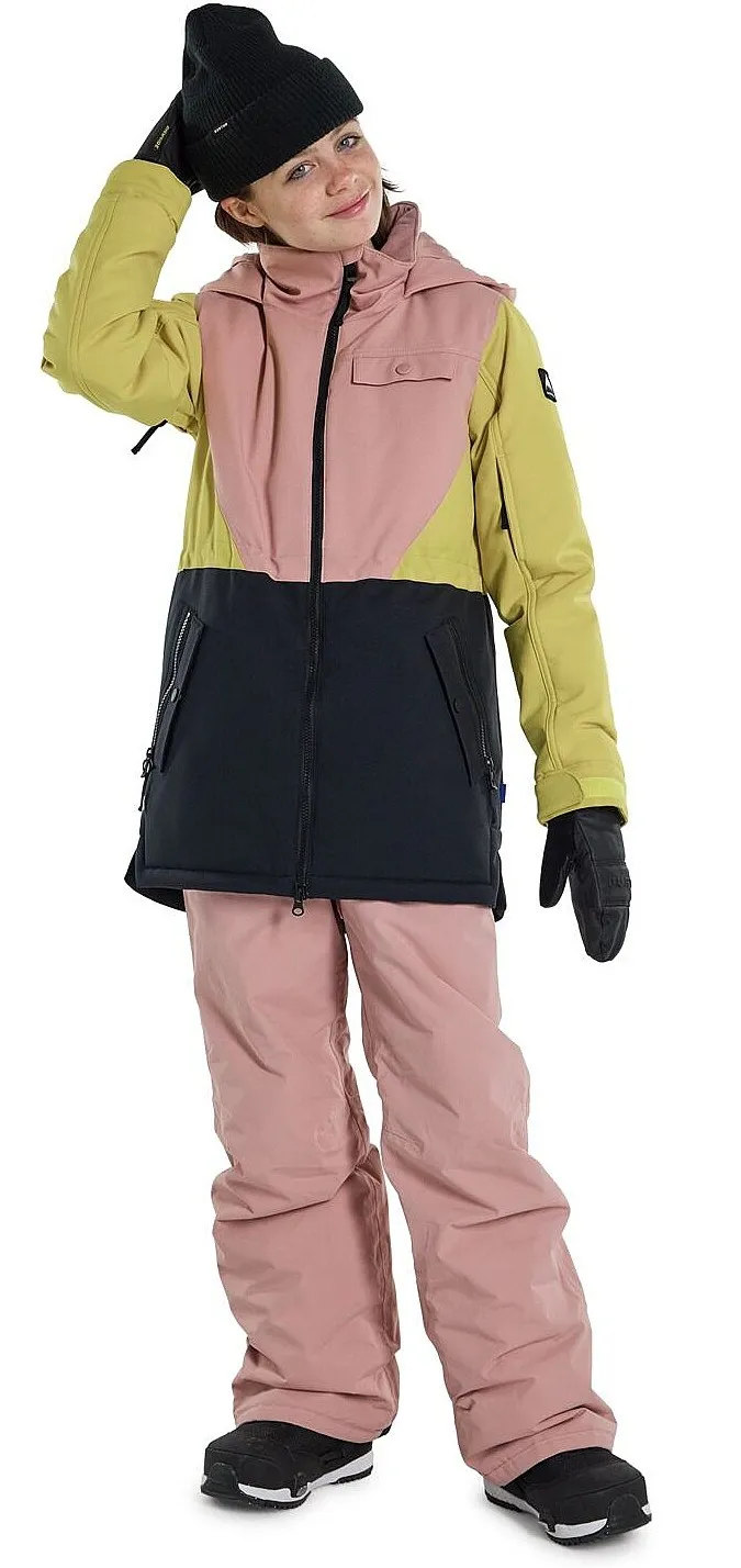 jacket Burton Khione 2L - Powder Blush/Sulfur/True Black - girl´s