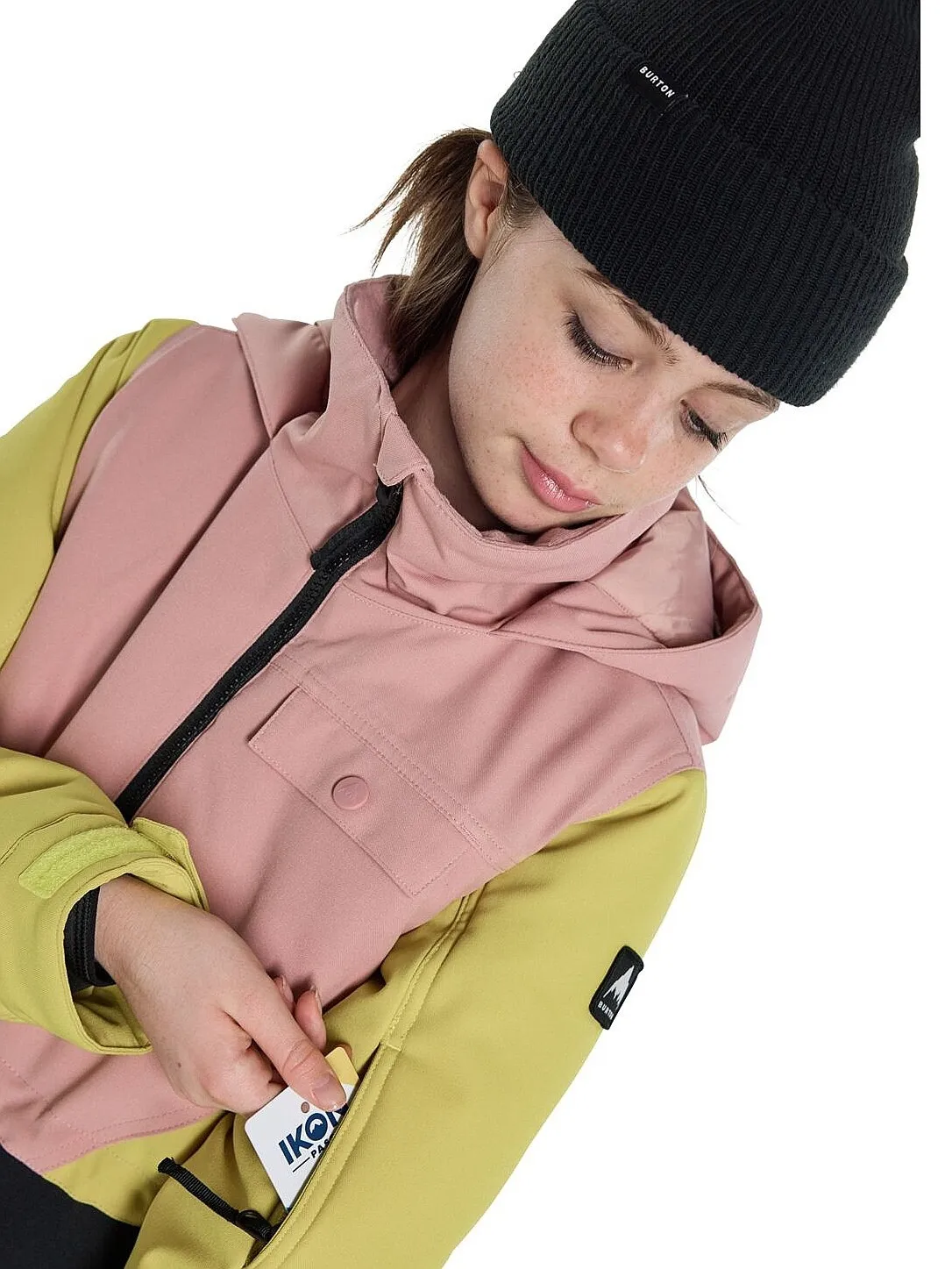 jacket Burton Khione 2L - Powder Blush/Sulfur/True Black - girl´s