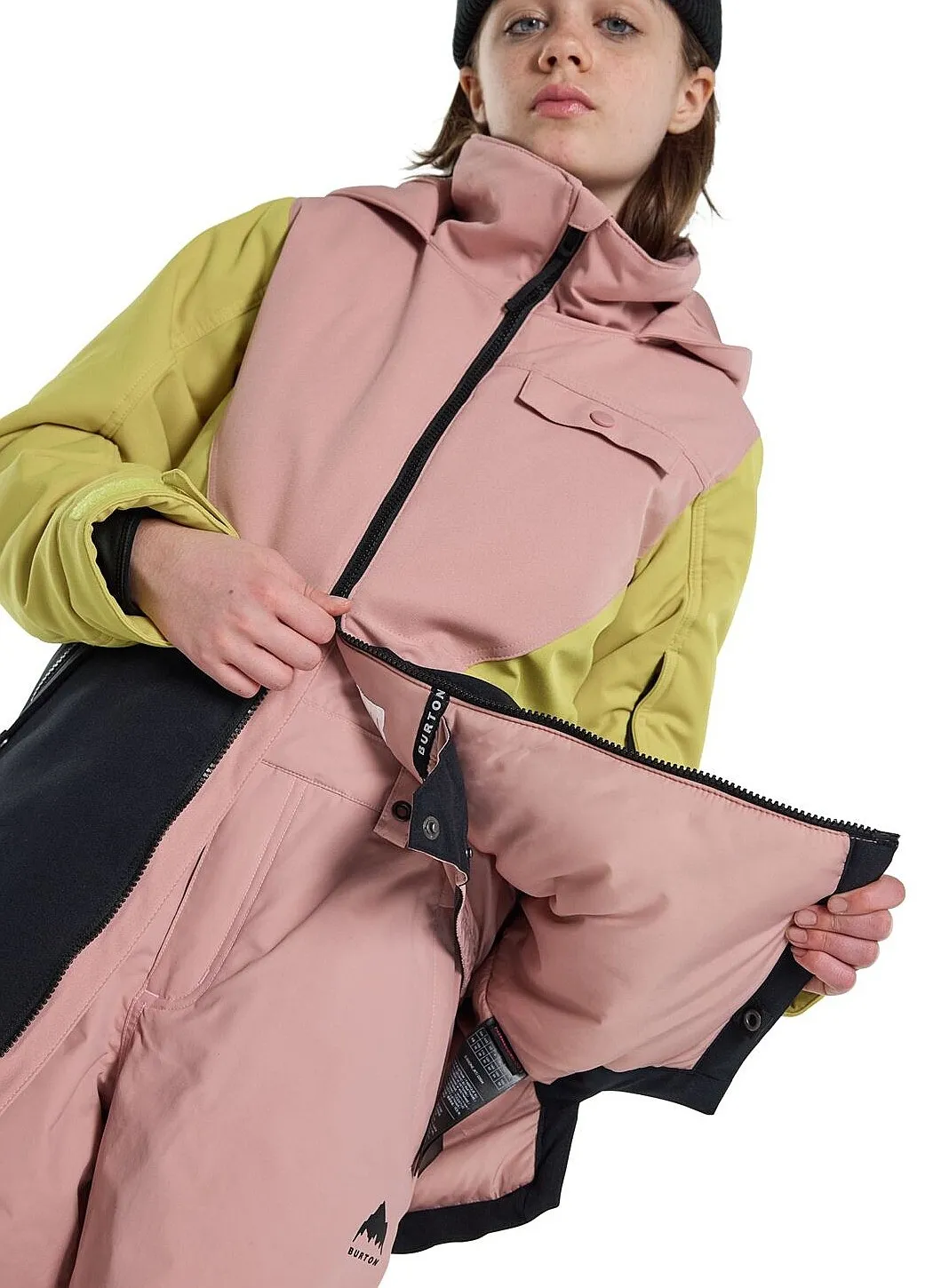 jacket Burton Khione 2L - Powder Blush/Sulfur/True Black - girl´s