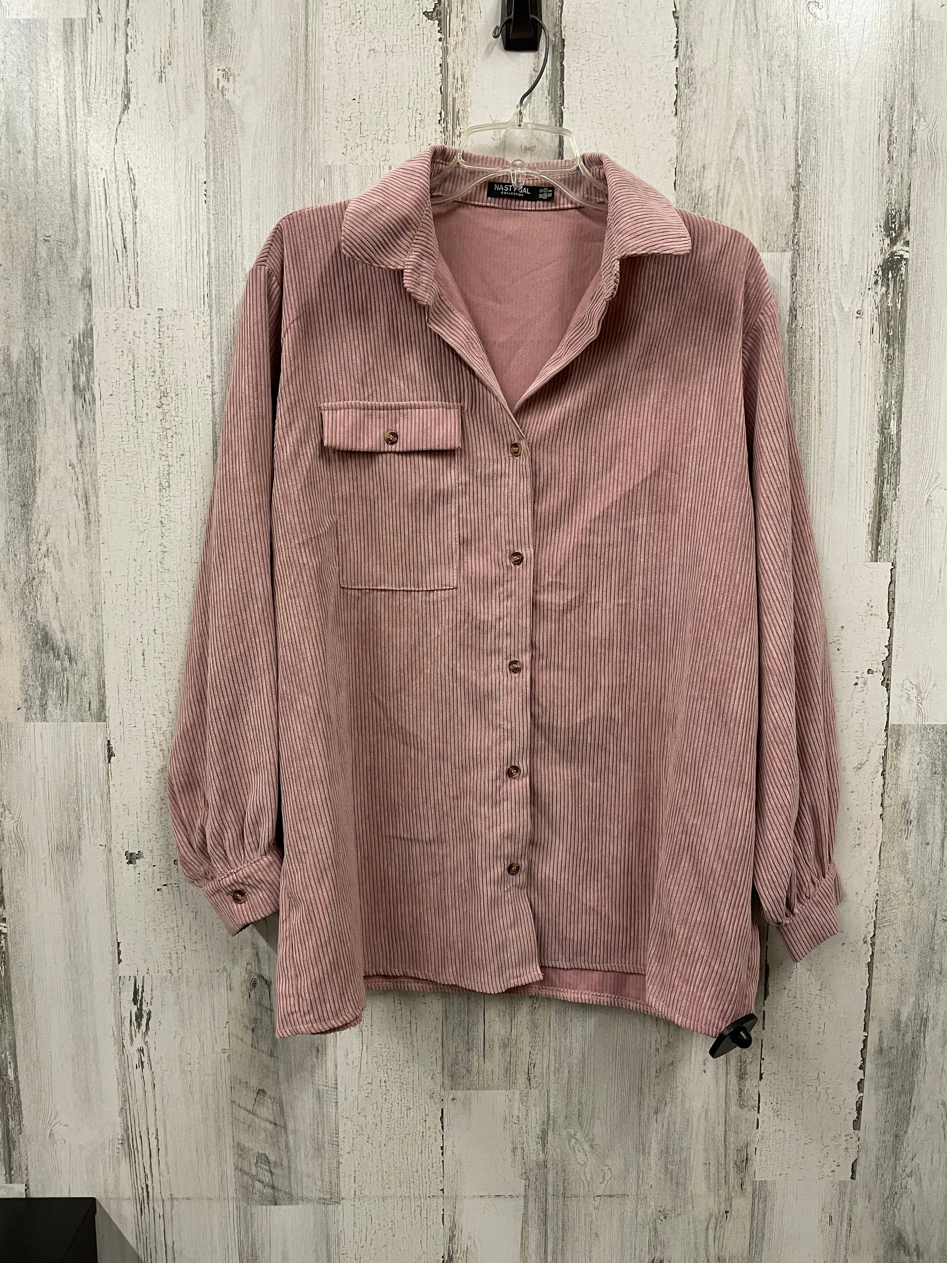 Jacket Shirt By Nasty Gal In Pink, Size: M