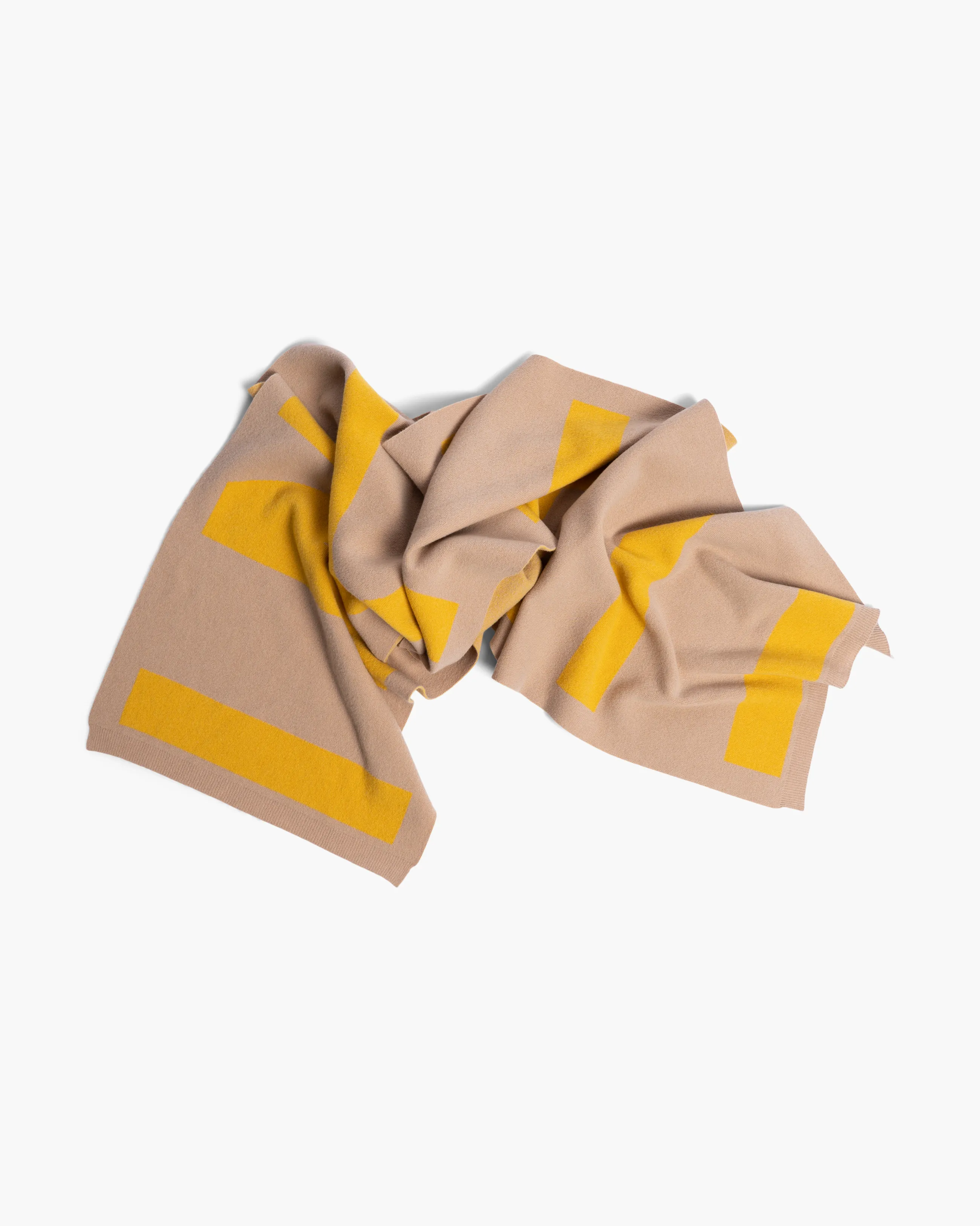  Jacquard Scarf INUIKII Beige - Yellow 