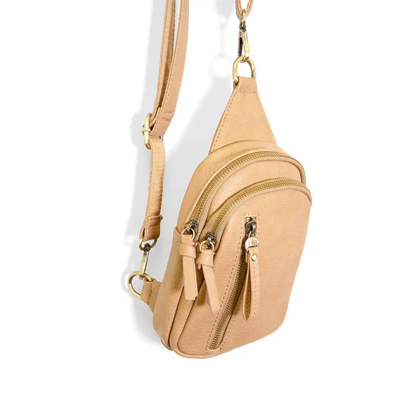 Joy Susan Metallic and Camel Skyler Sling Bag