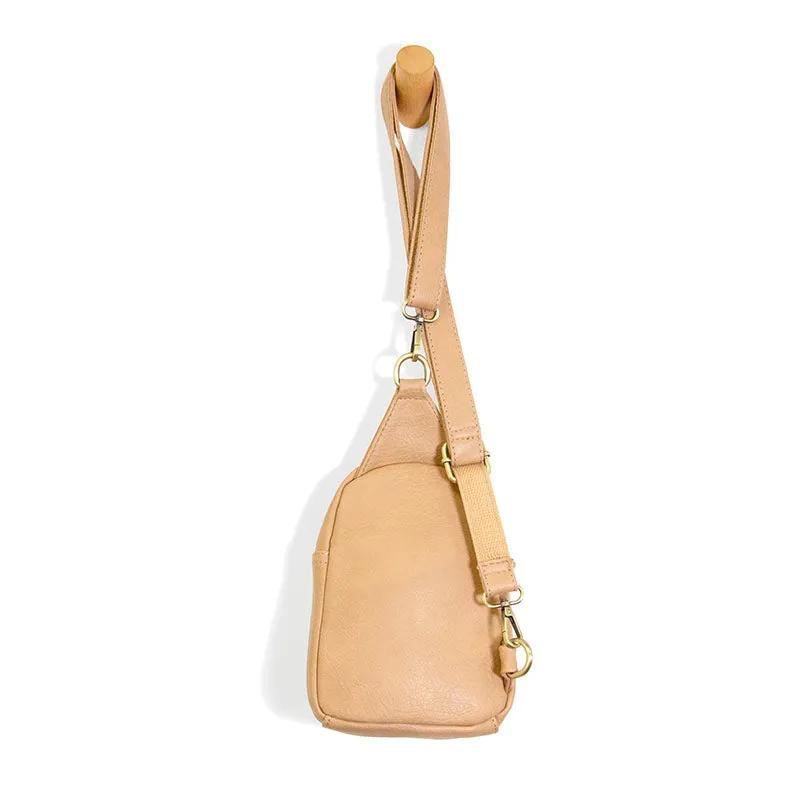 Joy Susan Metallic and Camel Skyler Sling Bag