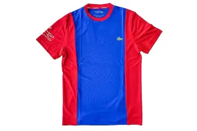 Lacoste SPORT Breathable Resistant Bicolor T-shirt (Blue/Red)