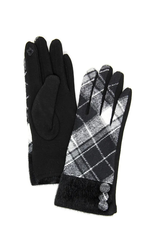 LOG115 Plaid Pattern Smart Gloves (12prs Pack)