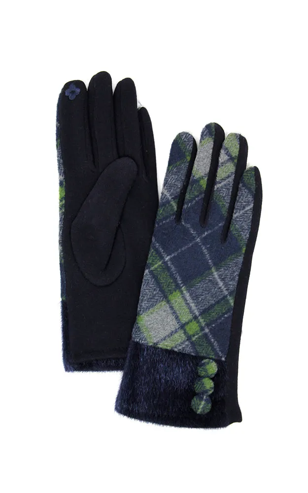 LOG115 Plaid Pattern Smart Gloves (12prs Pack)