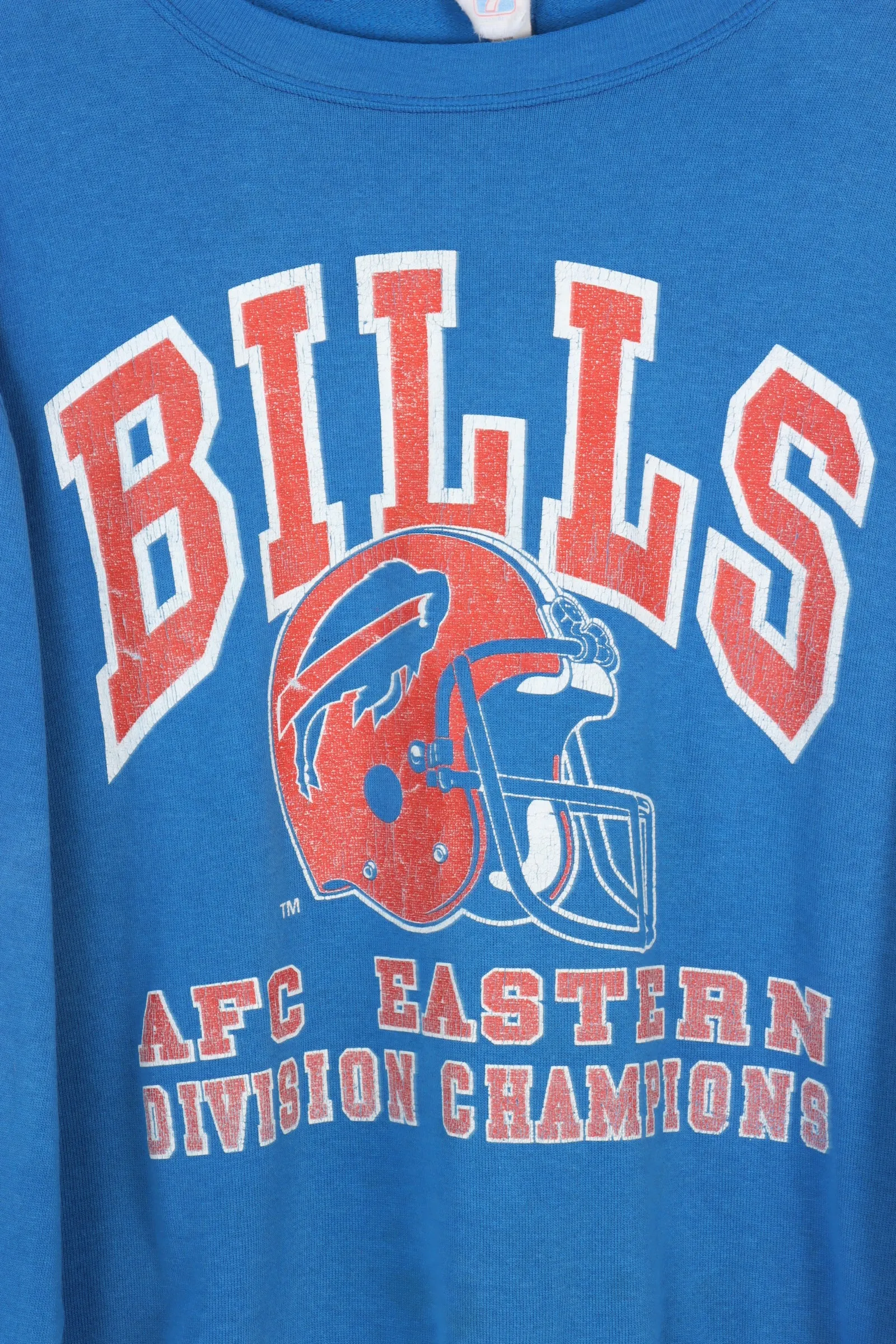 LOGO 7 Buffalo Bills Football Helmet Blue NFL Thin Sweatshirt (XL)