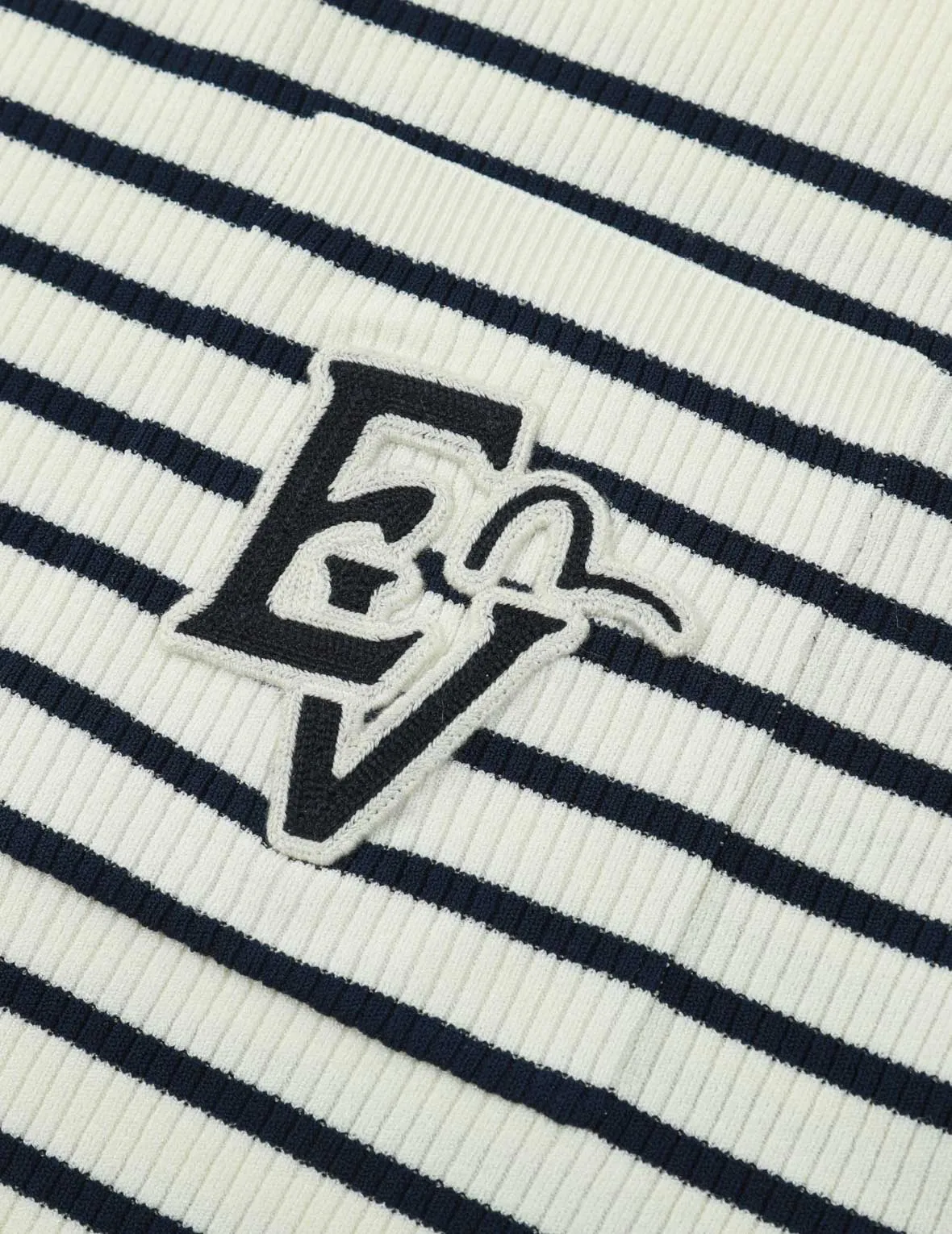 Logo Badge Pocket Stripe Sweater