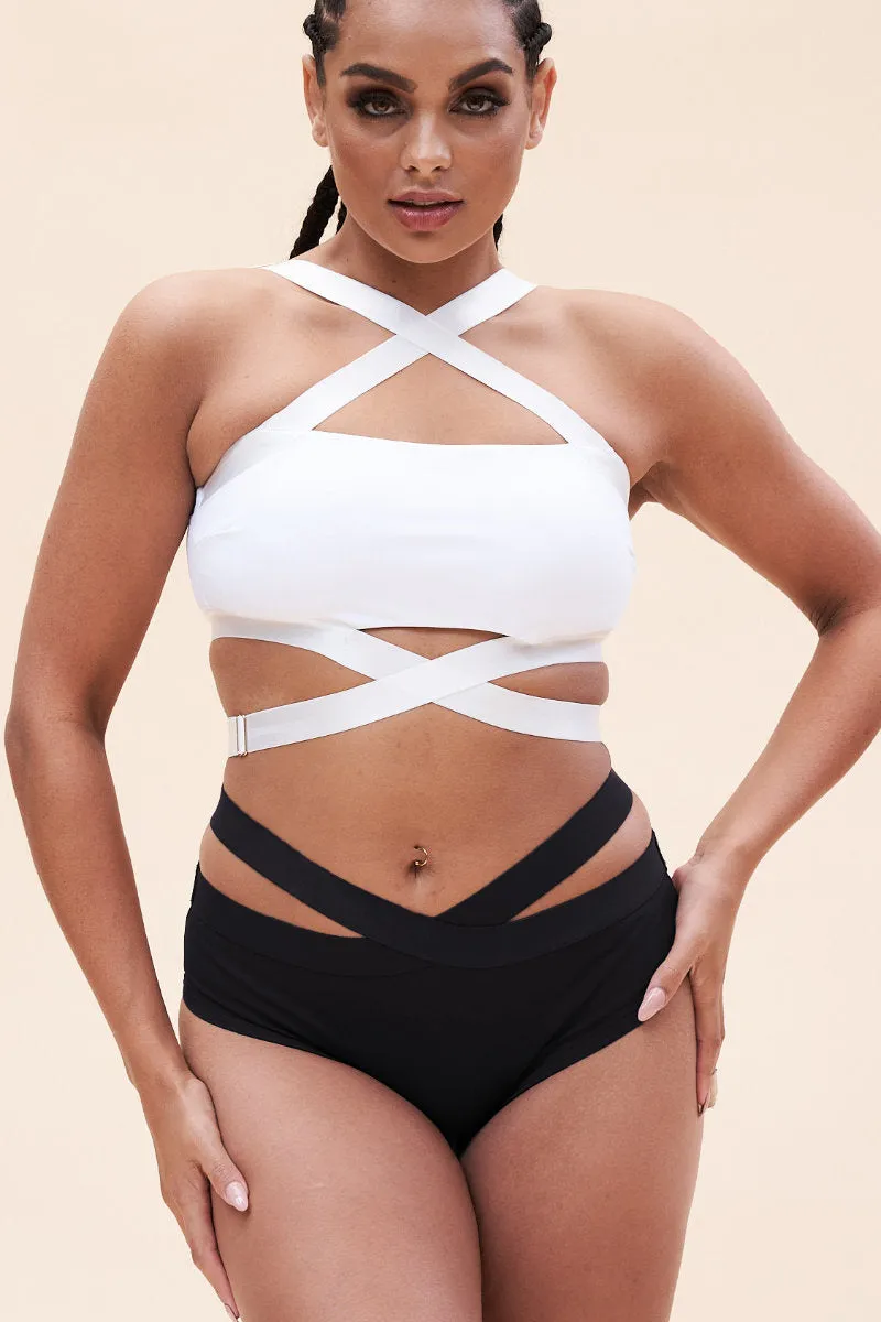 Lunalae Renee Cropped Bra - Recycled White