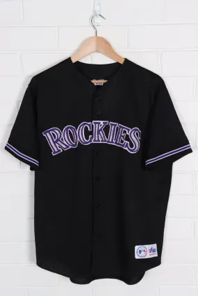 MAJESTIC Colorado Rockies MBL Baseball Glitter Detail USA Made Mesh Jersey (XL)