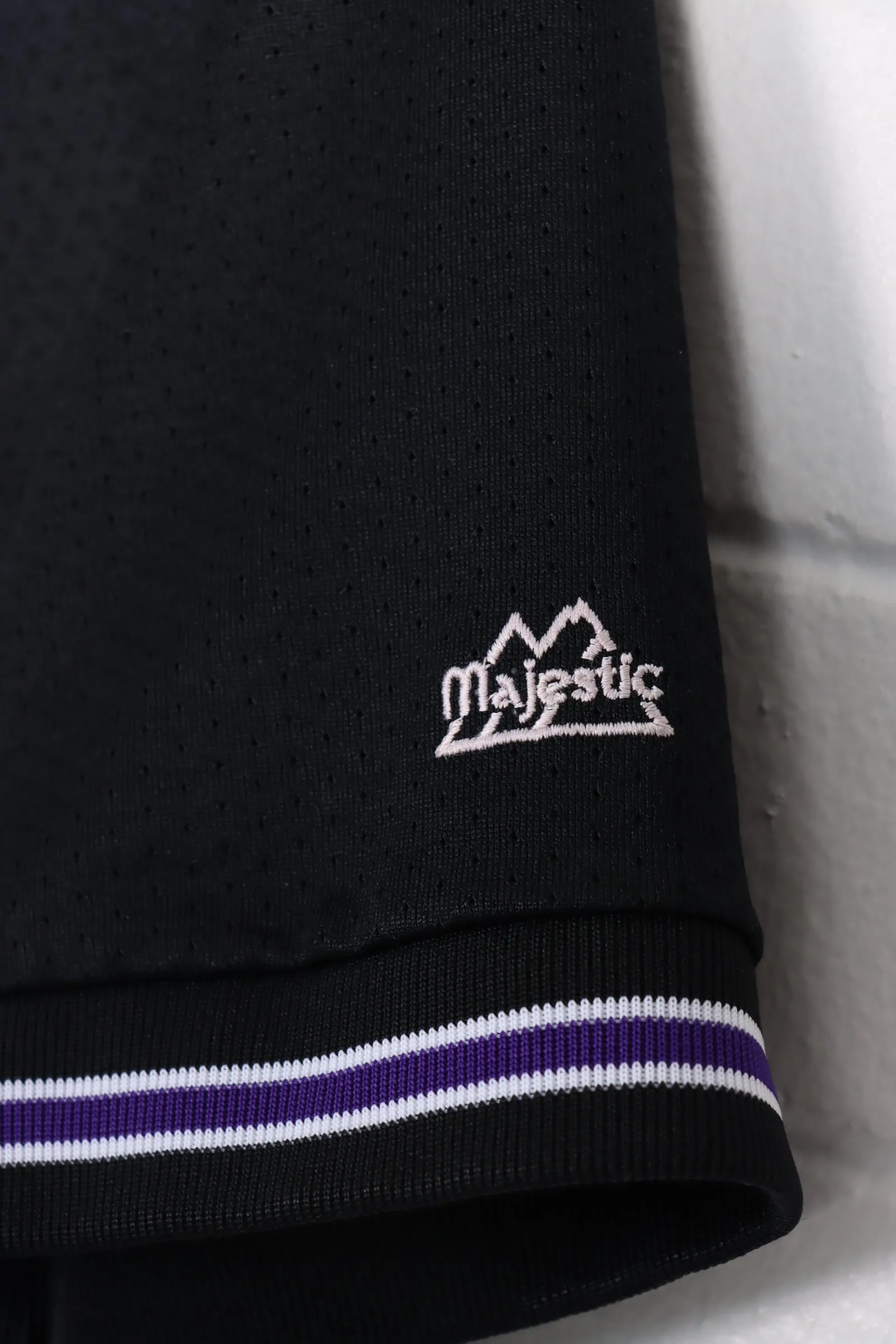 MAJESTIC Colorado Rockies MBL Baseball Glitter Detail USA Made Mesh Jersey (XL)