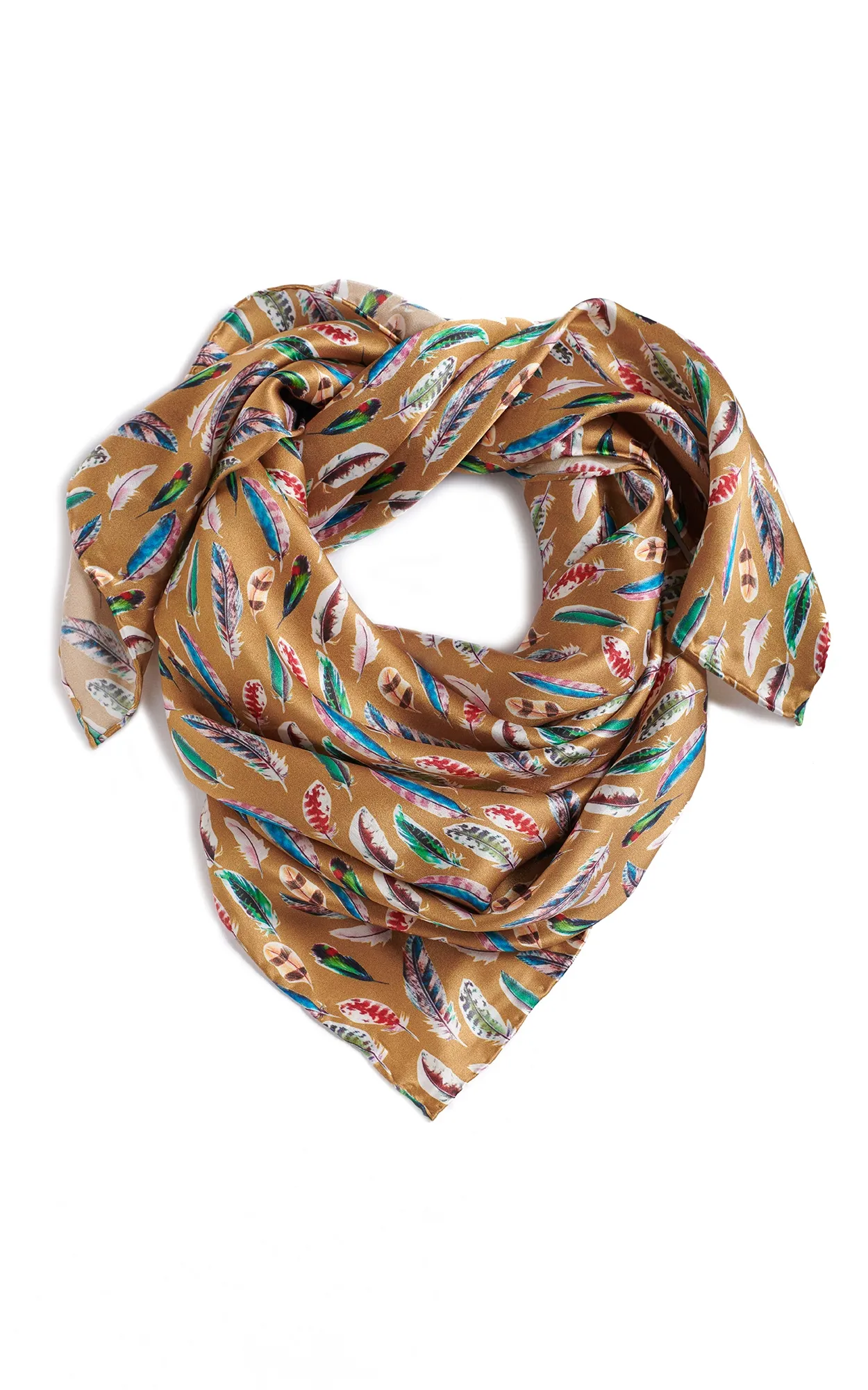 M&F Gold Feather Wild Rags Scarf