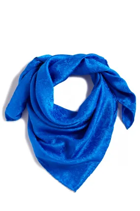 M&F Royal Blue Tonal Floral Wild Rags Scarf