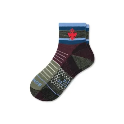 Men's Bombas x Cotopaxi Merino Blend Texture Painterly Stripes Quarter Hiking Socks