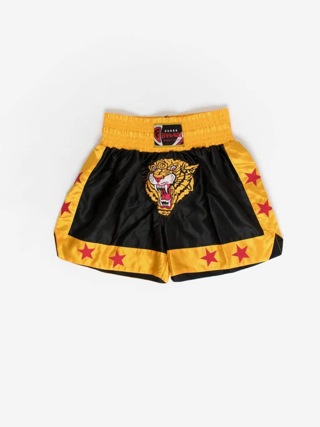 Mens Muay Thai shorts in yellow and black – Medium / Large