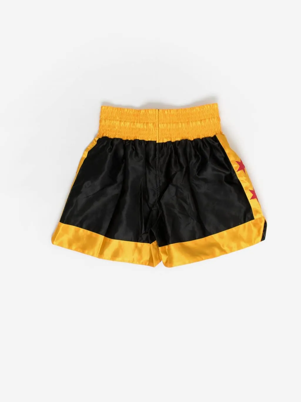 Mens Muay Thai shorts in yellow and black – Medium / Large