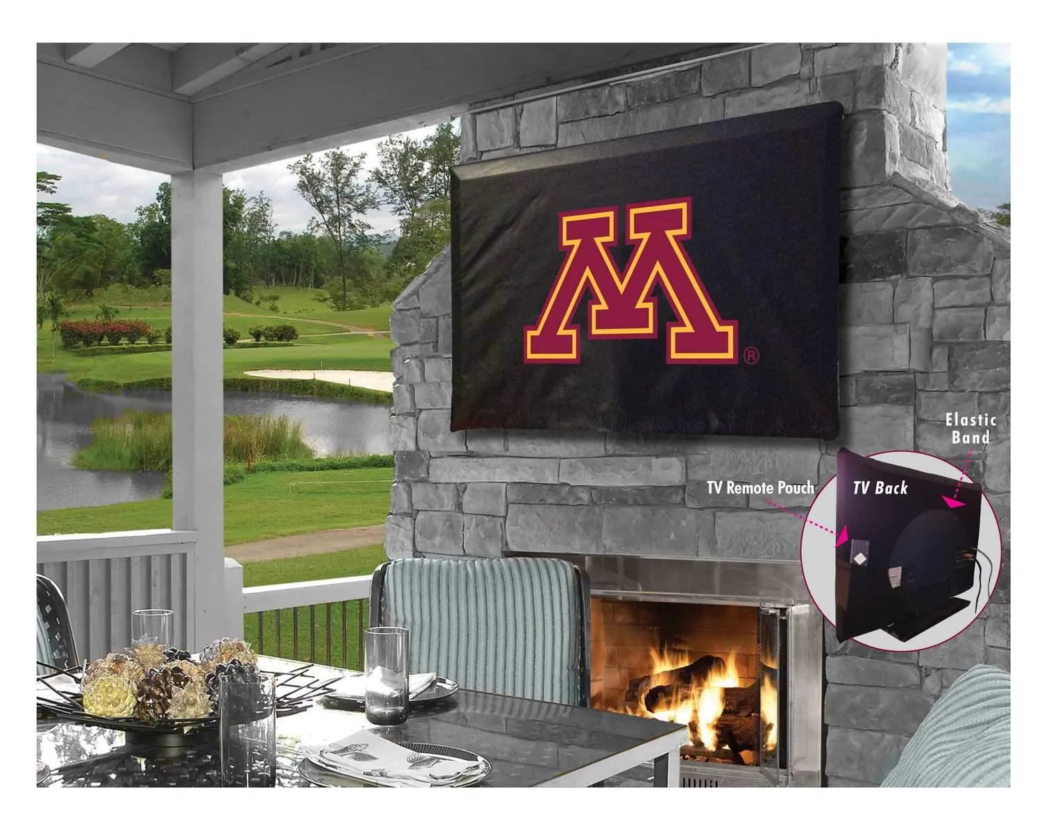 Minnesota Golden Gophers Breathable Water Resistant Vinyl TV Cover