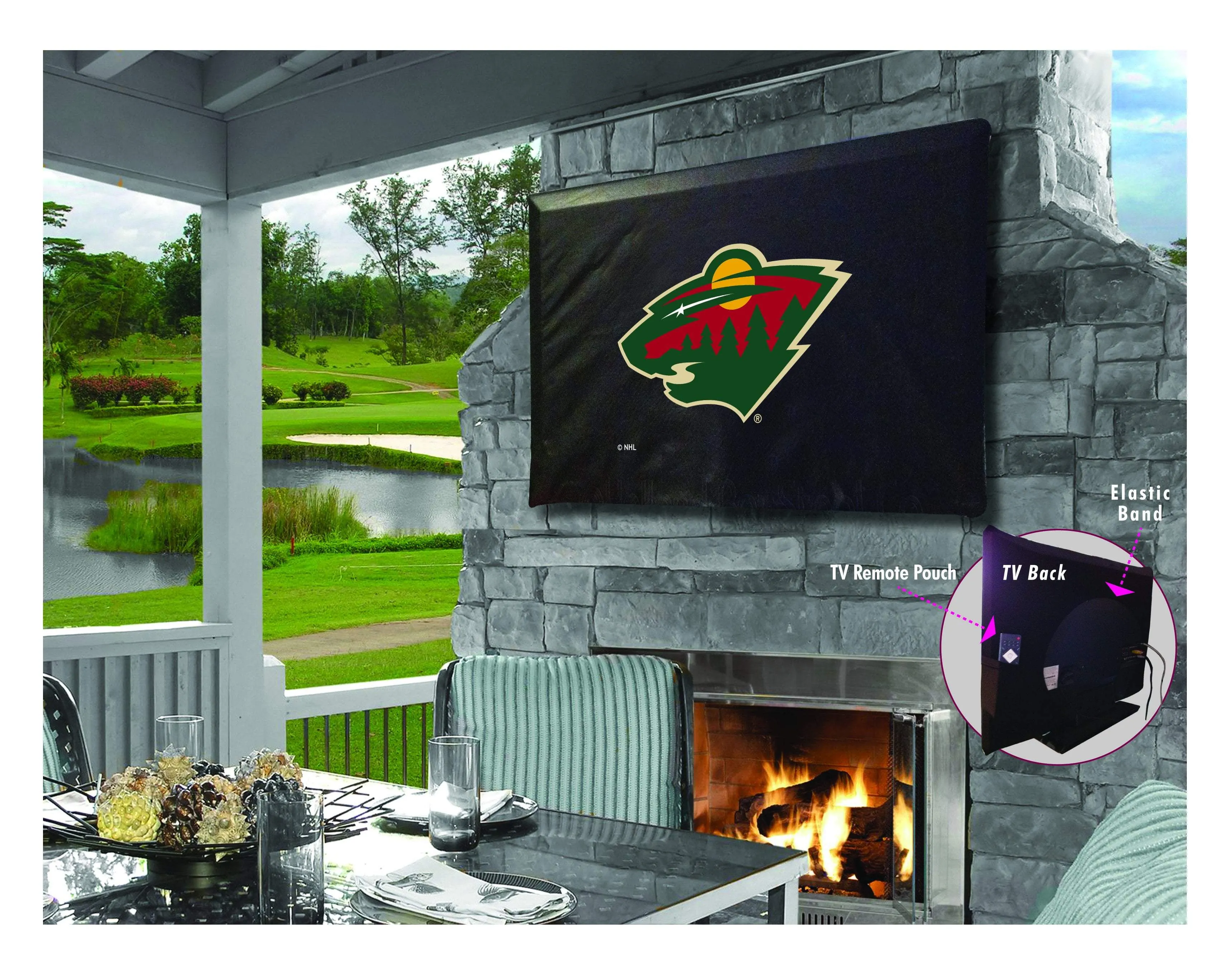 Minnesota Wild HBS Breathable Water Resistant Vinyl TV Cover