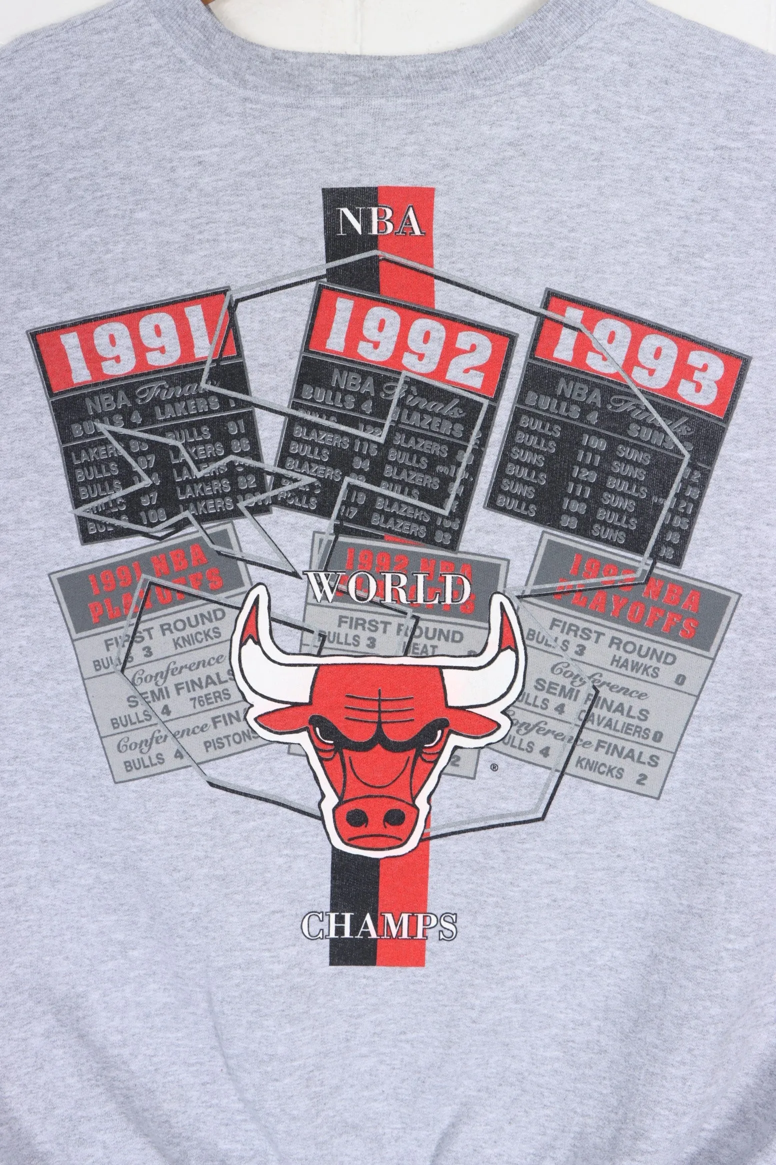 NBA 1994 Chicago Bulls World Champs x3 Sweatshirt USA Made (XL)