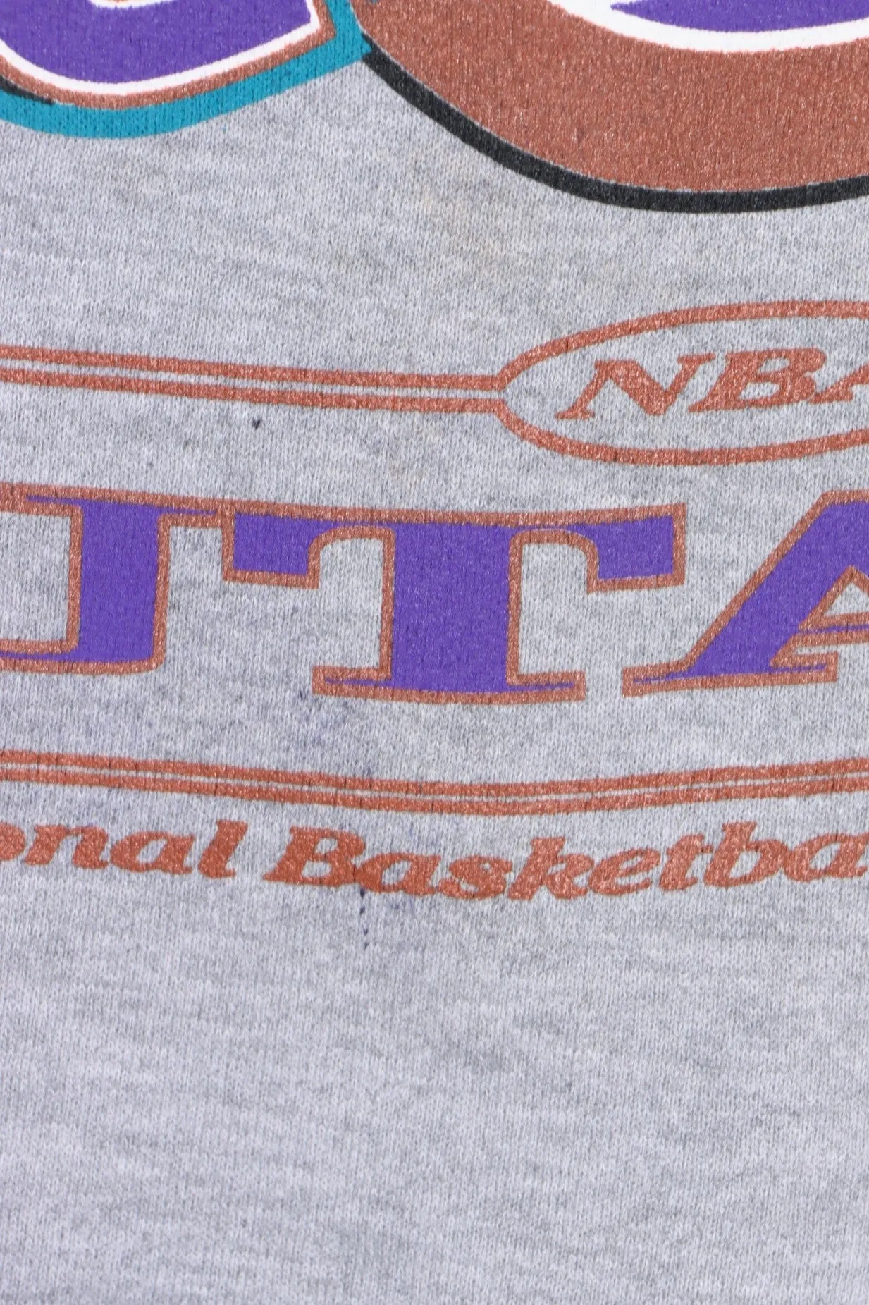 NBA Utah Jazz 90s Big Logo Sweatshirt USA Made (S-M)