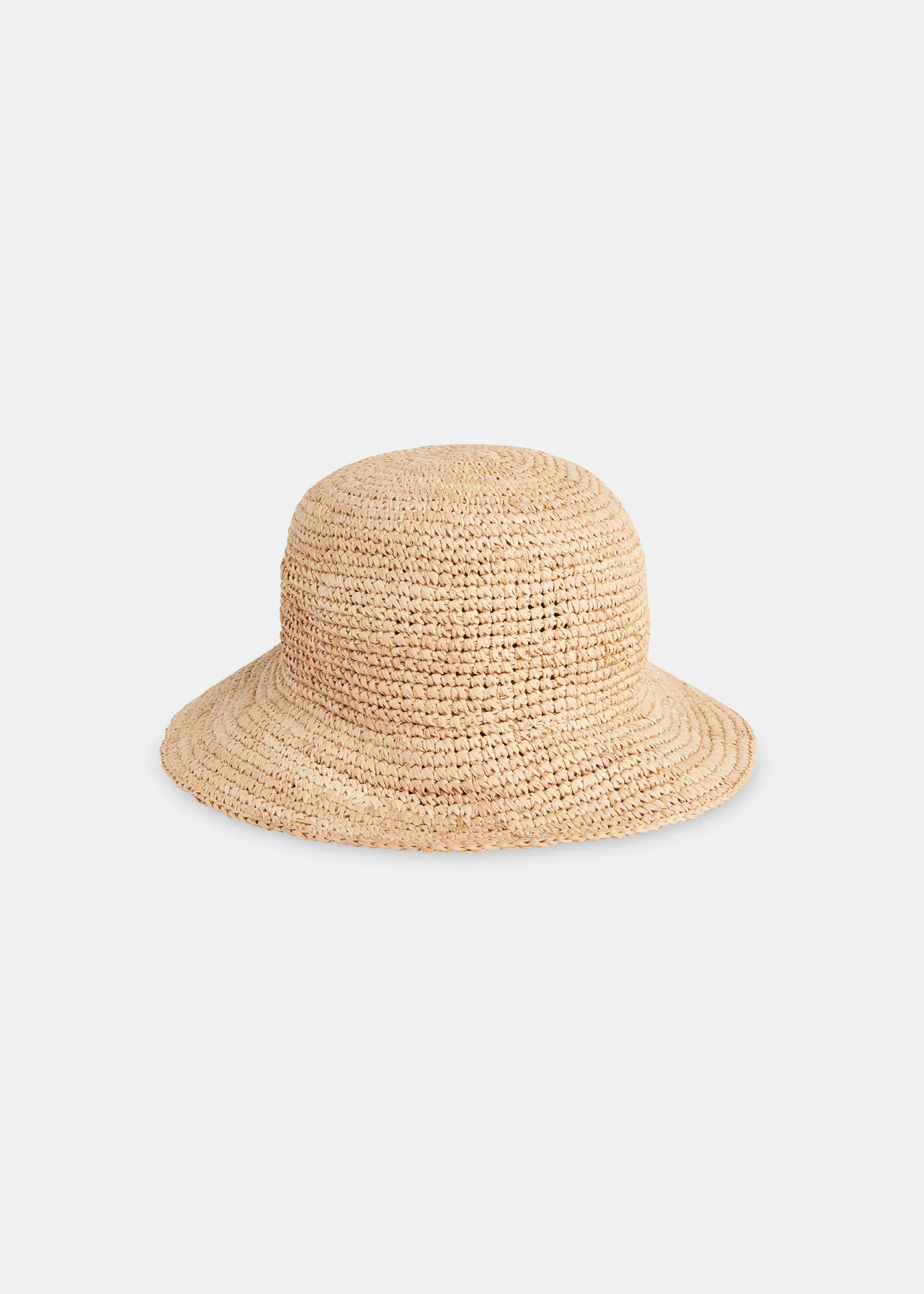 Neutral Straw Bucket Hat