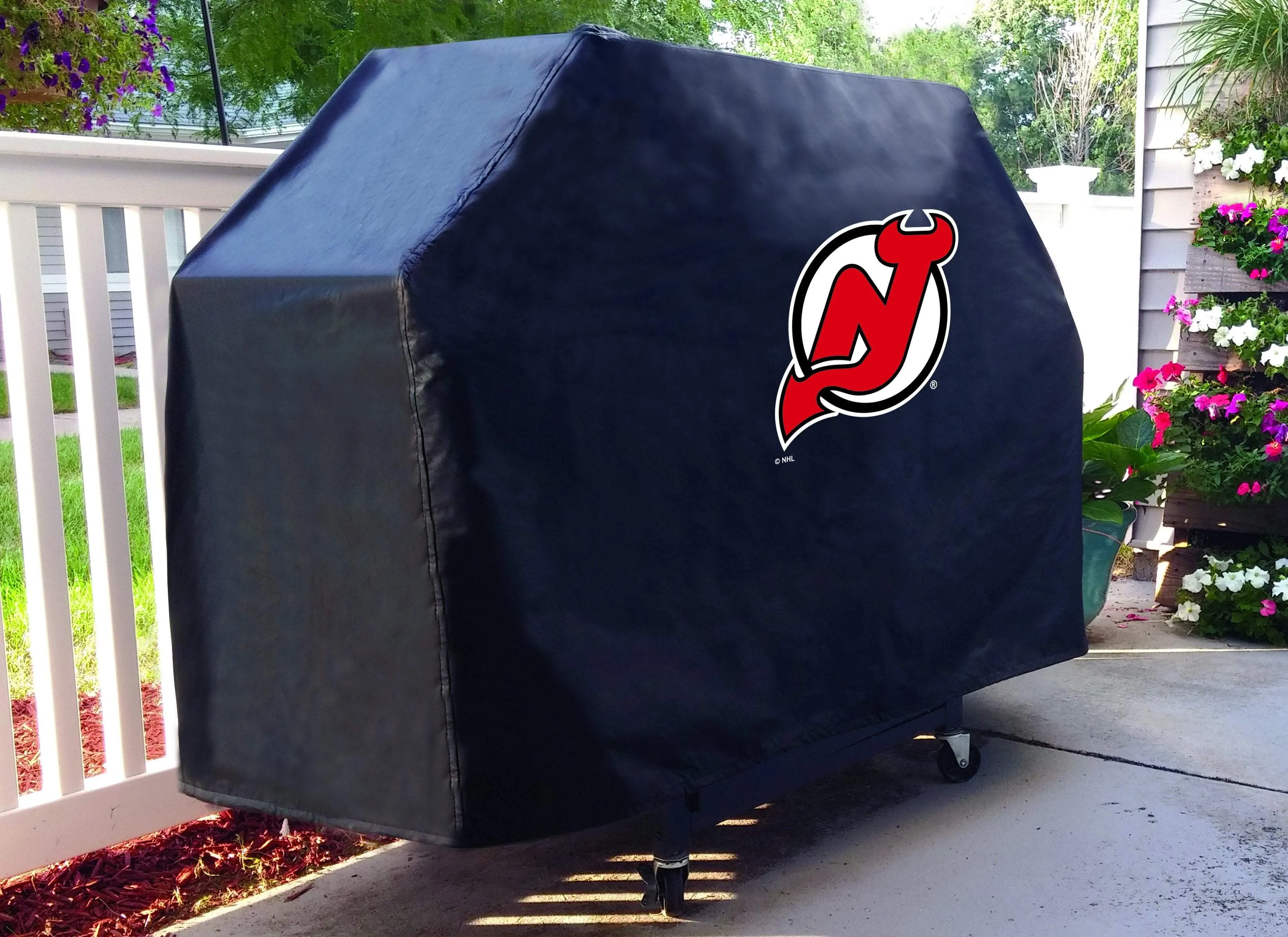 New Jersey Devils HBS Black Outdoor Heavy Duty Breathable Vinyl BBQ Grill Cover