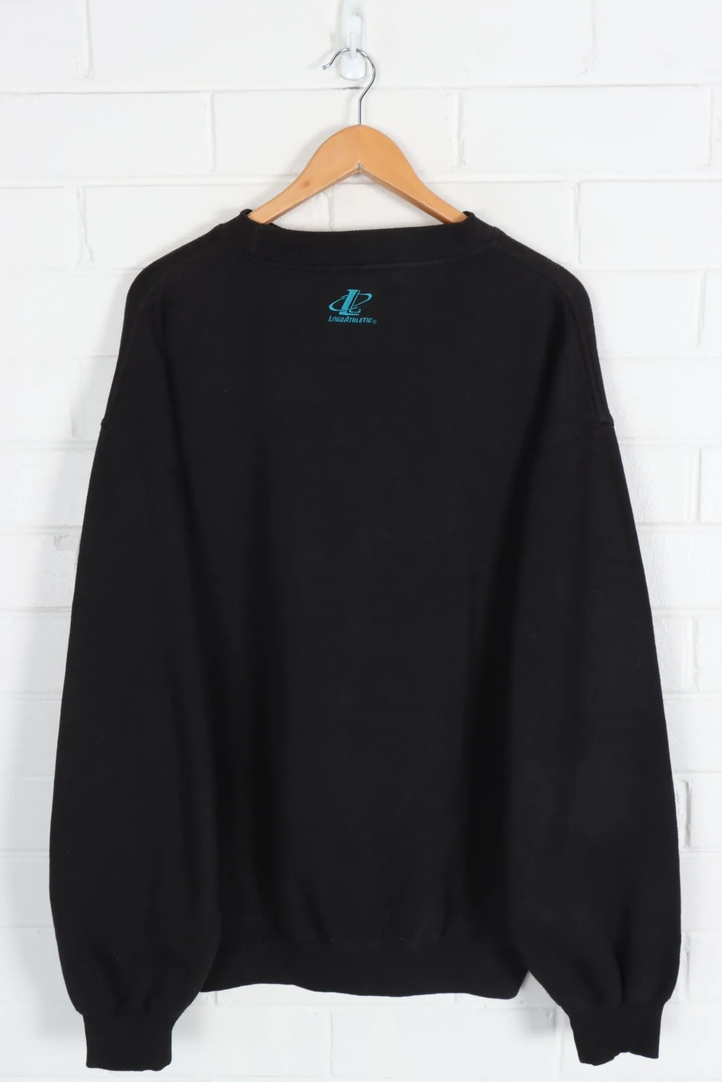 NFL Jaguars Embroidered Teal & Black Textured Sweatshirt (XXL)