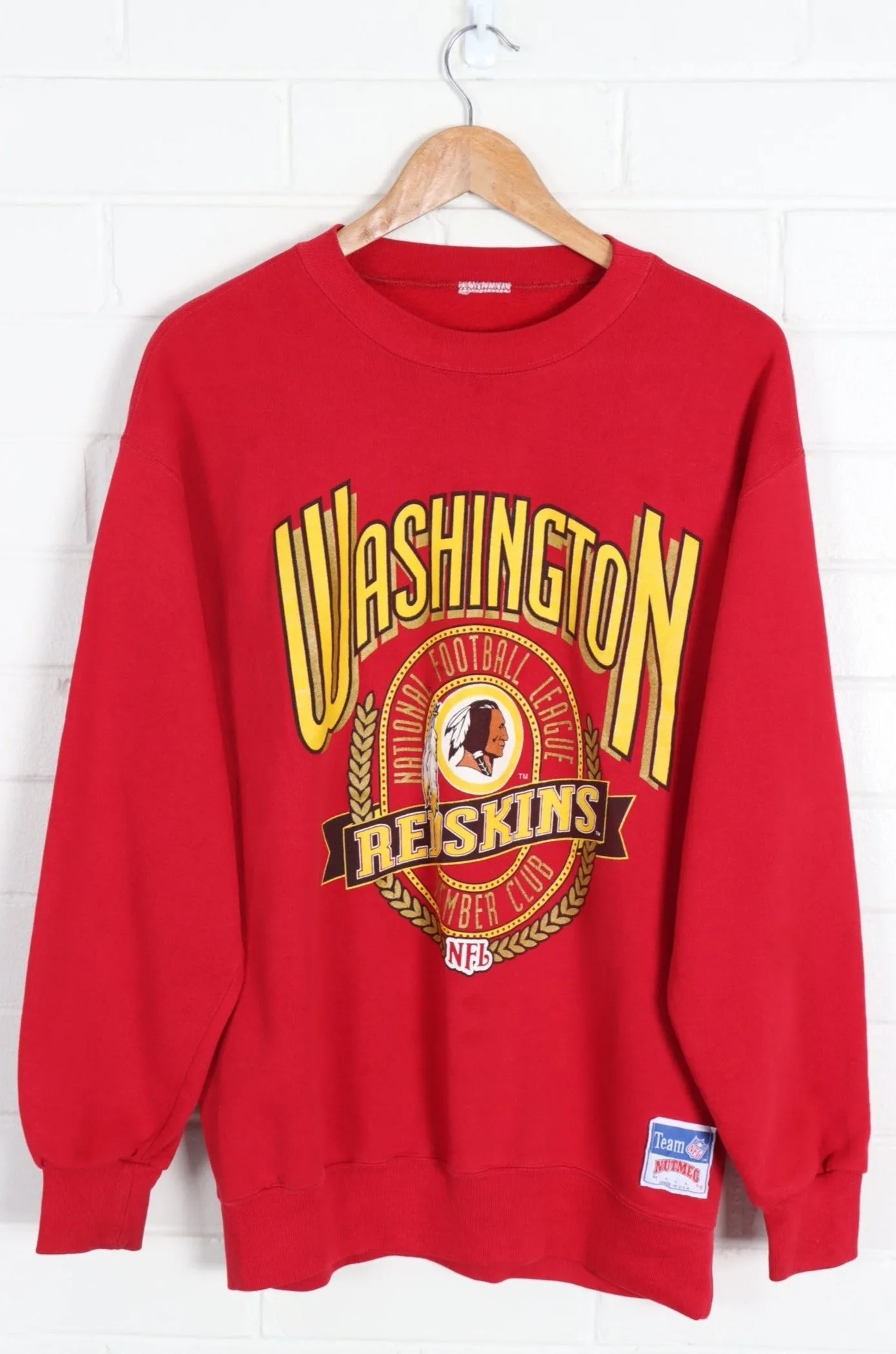 NFL Washington Redskins Club Member Big Logo NUTMEG Sweatshirt (L)