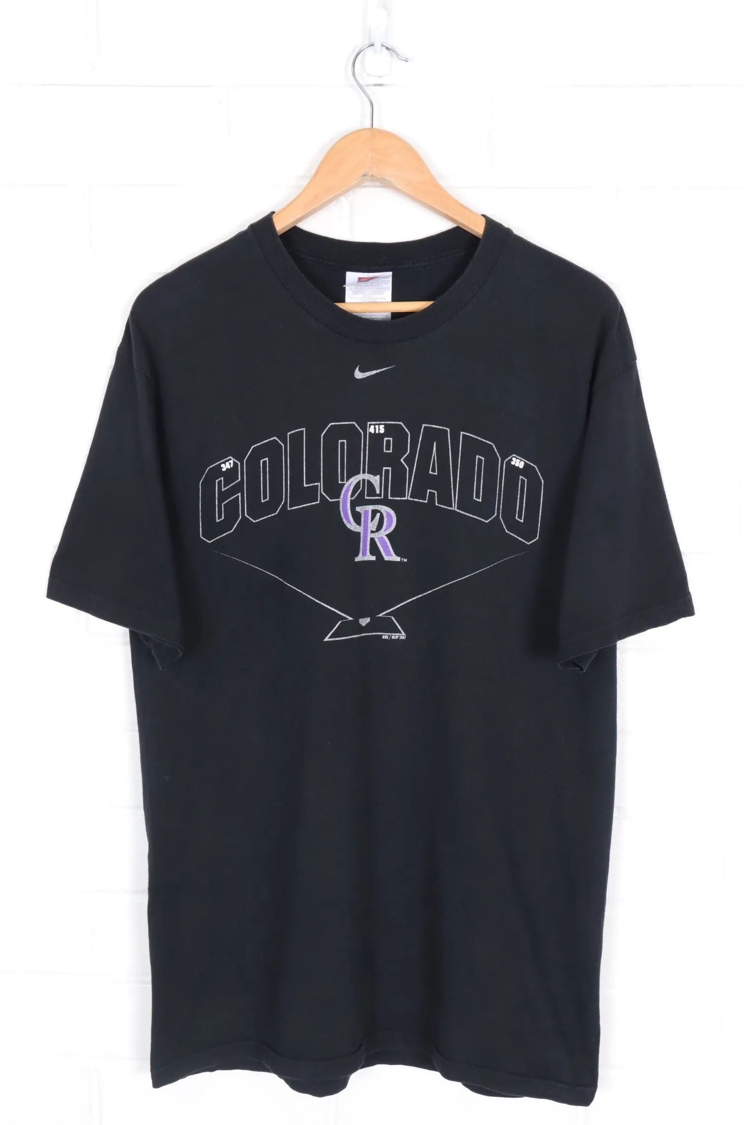 NIKE Centre Swoosh Colorado Rockies College Sport Tee (M-L)