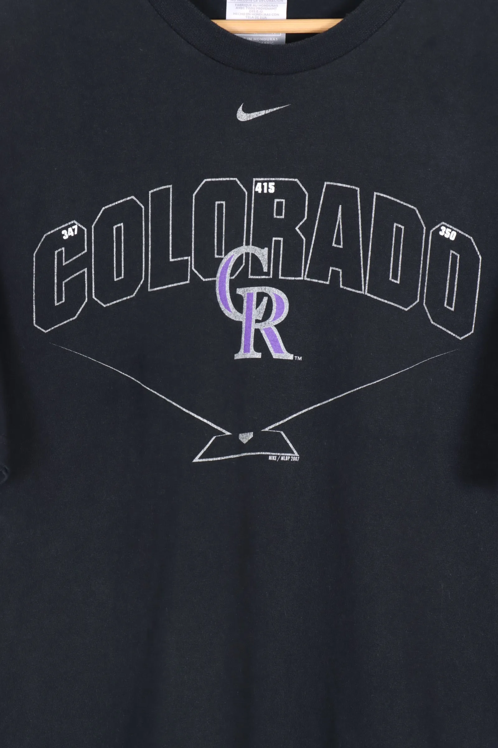 NIKE Centre Swoosh Colorado Rockies College Sport Tee (M-L)