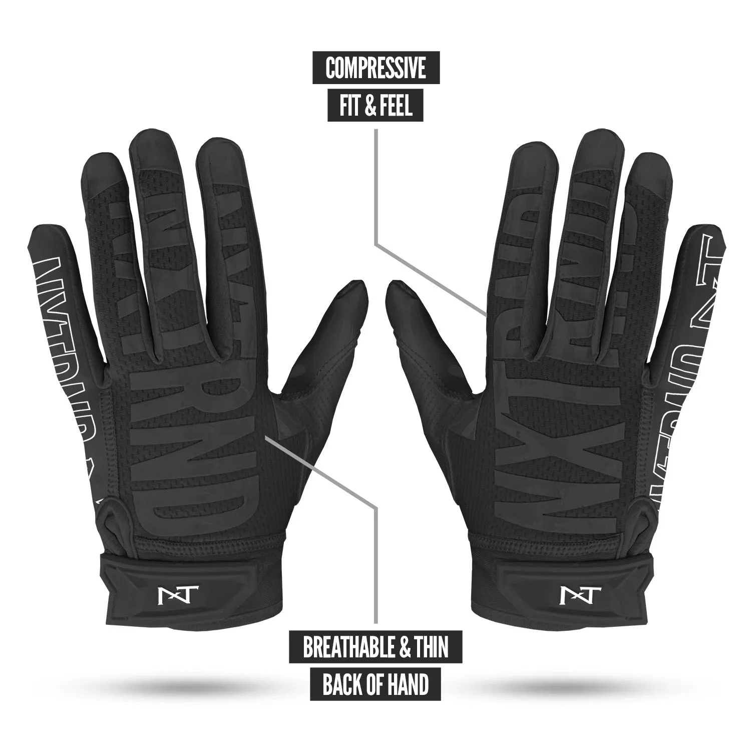 NXTRND G2 Football Gloves Black