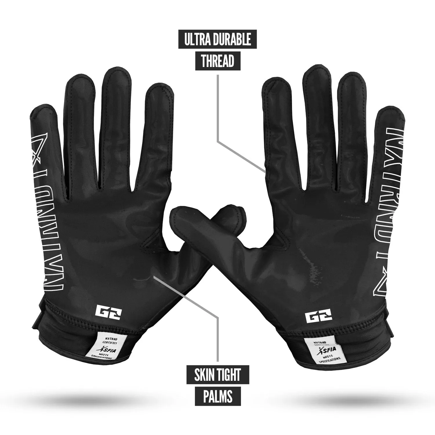 NXTRND G2 Football Gloves Black