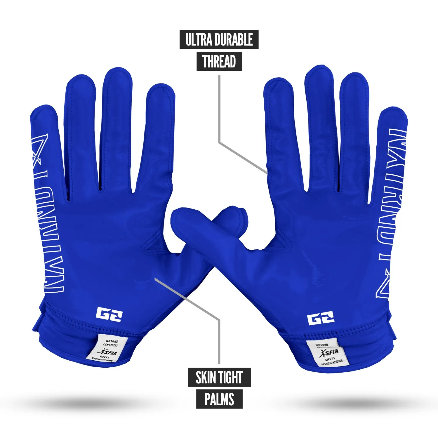 NXTRND G2 Football Gloves Blue