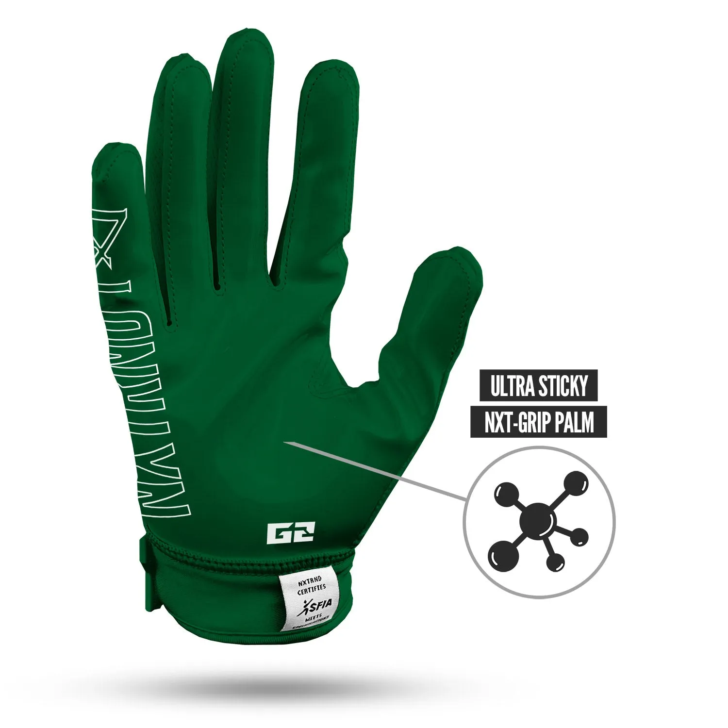 NXTRND G2 Football Gloves Dark Green