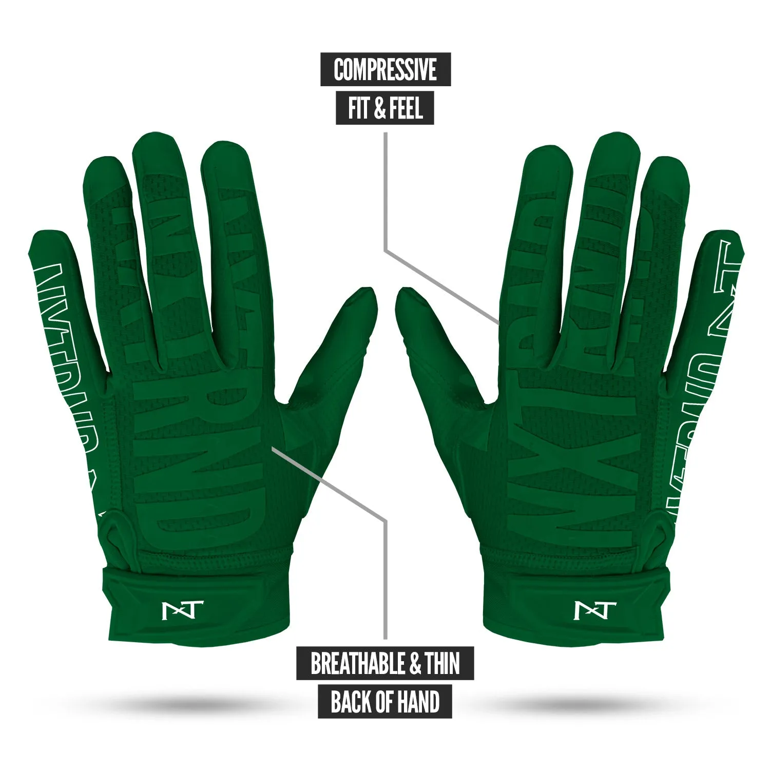 NXTRND G2 Football Gloves Dark Green