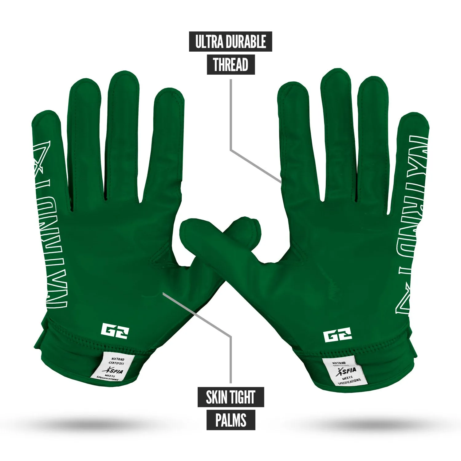 NXTRND G2 Football Gloves Dark Green